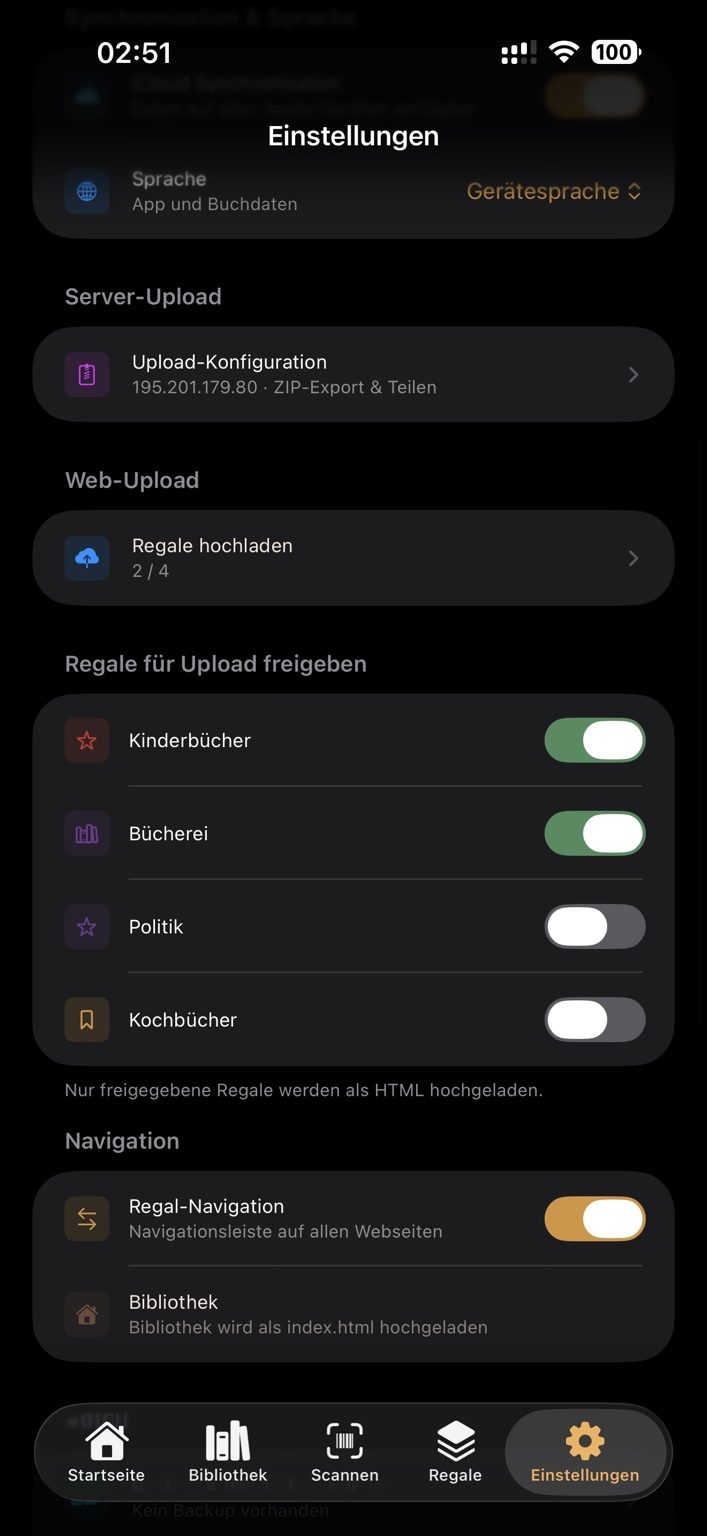 Datenverwaltung und CSV-Export